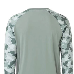 T-shirt de pêche pour homme en tissu confortable 100% polyester, logo personnalisé imprimé sur la manche, respirant, séchage rapide, UPF 50 - Product Image 5