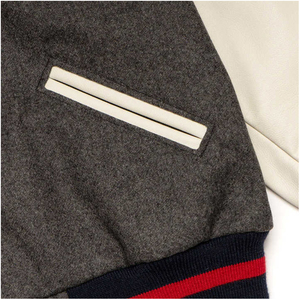 OEMODM High Quality Vintage College Baseball Varsity Jacket for <b>Men</b> Oversize Canvas Streetwear Fashion Jacket - Product Image 5