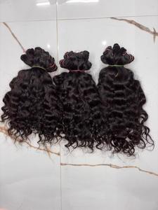 มัดผมอินเดียแบบชาวพม่าผมหยิกแบบดิบพรีเมียมผมมนุษย์สีดำธรรมชาติ - Product Image 3