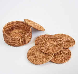 Artisanat de haute qualité, dessous-de-plat en rotin BOHO, rond, pour table à manger, résistant à la chaleur, tapis et sous-plats écologiques - Product Image 1