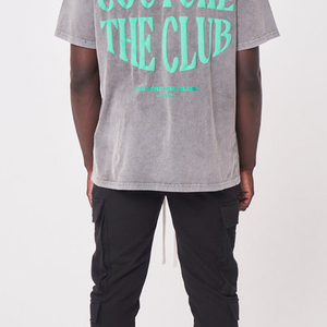 เสื้อยืดคอกลมทรงโอเวอร์ไซส์คุณภาพสูงสำหรับผู้ชาย พร้อมลายพิมพ์นูน ผ้าระบายอากาศเป็นมิตรกับสิ่งแวดล้อม บริการรับผลิตตามแบบ OEM - Product Image 5