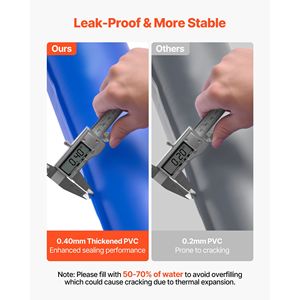 Confezione da 6 Sacchi d'Acqua in PVC da 1,2 m per Copertura Piscina a Camera Singola, Spessore 0,4 mm, Antiperforazione, con Funzioni di Sicurezza a Vite, Pesi per Acqua - Product Image 3