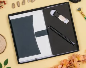 Premium A4 Business Diary Combo Gift <b>Set</b> Durable Office Accessory Attractive Packaging Leather Metal Pen Keychain Card Case - Product Image 3