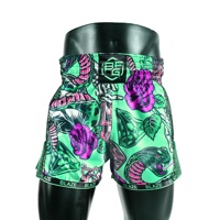 Short de Muay Thai personnalisé imprimé par sublimation Short de Kickboxing élastique à la taille Short pour hommes et femmes incluant MMA Boxing