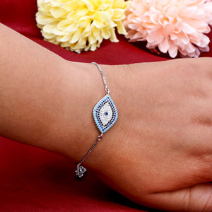 925 Sterling Silver Cubic Zircon Inlaid Devil's Eye <b>Bracelet</b> For Women <b>Adjustable</b> Pave set Classic Jewelry Gift Party Wholesale - Product Image 3