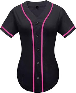 Baseball Jersey <b>Button</b> Down Hip Hop Personalized Sport T Shirts Tops for Boys Girls - Product Image 6