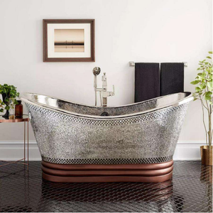 Bañera Ovalada Independiente Daystar Trade, Diseño de Lujo, Base de Cobre Antiguo Ecológica, Duradera, para Uso Adulto - Product Image 2
