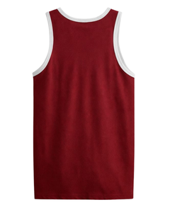 Custom Red <b>Men</b> Tank Top Cotton Sleeveless Vest O Neck Summer Gym Workout Casual Plain <b>Singlet</b> OEM Manufacturer Supplier - Product Image 2