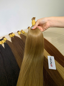 Extensiones de Cabello Natural Liso Súper Doble Trama a Granel, Precio de Fábrica, Color # PLA # 1 # 8 Piezas de Cabello Natural sin Procesar de 40cm a 80cm de Longitud - Product Image 6