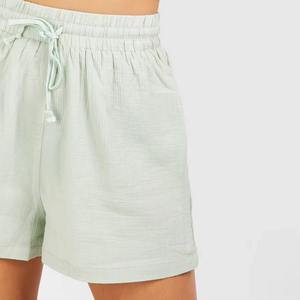 Shorts décontractés sportifs d'été pour femme sur mesure, taille mi-haute, séchage rapide, respirants, taille élastique, mélange Spandex/Coton - Product Image 5
