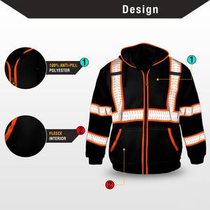 Chaqueta de Seguridad Corporativa Personalizable con Bandas Reflectantes de Alta Visibilidad, 100% Poliéster, Ropa de Trabajo Funcional para Personal de Tierra de Aeropuertos y Puertos - Product Image 2