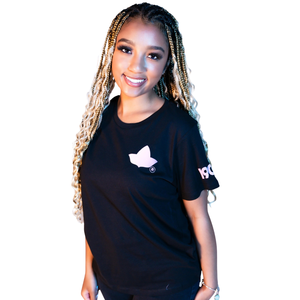 Camiseta Negra AKA Ivy para Mujer, con Gráfico de Hoja de Hiedra Brillante, Manga Corta, Cuello Redondo, Informal, de Algodón, Suave, Cómoda, a la Moda, para Uso Diario - Product Image 2