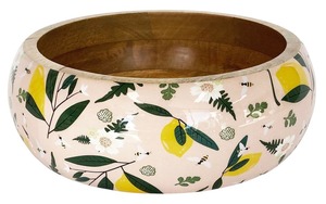 Bol à salade en bois d'acacia brun fait main, écologique, avec intérieur lisse et arrondi, sans BPA, fabriqué en Inde - Product Image 4