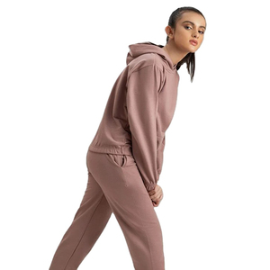 Conjunto de sudadera con capucha y pantalones deportivos para mujer, ropa informal de dos piezas de color sólido para otoño - Product Image 5