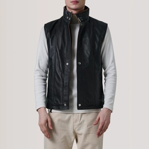 Genuine Leather Motorcycle <b>Jacket</b> for Men, <b>Vintage</b> <b>Biker</b> <b>Jacket</b>, Classic Slim Fit Leather Coat, Fashion Casual Winter Outerwear - Product Image 3