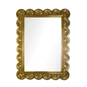 Espejo de Pared de Madera Biselada Dorada, Suministro Directo de Fábrica, Estilo Antiguo Ornamentado, Decorativo, Marco Rectangular, Decoración para el Hogar - Product Image 6