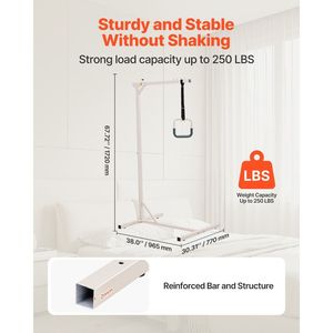 Barra Trapezoidale Autoportante per Mobilità, Capacità di Carico 250 LBS, Dispositivo di Assistenza per Ospedali - Product Image 2