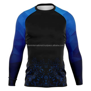 Custom Men's <b>BJJ</b> Ash <b>Guard</b> Rashguard Long Sleeve MMA Compression with Front Logo Breathable Jiu Jitsu Training Gear - Product Image 2