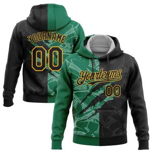 Sweat à capuche pour homme personnalisé avec nom, numéro, motif graffiti, sublimation, polyester, vêtements de sport décontractés, vêtements d'automne - Product Image 2