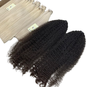 Extensiones de cabello Remy vietnamita crudo ceniza rubia muestra gratis mejor Color resaltado máquina de ondas naturales trama Genius Trama humana - Product Image 5