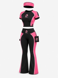 Sporty Women Summer 3-Piece Outfit with Top Leggings & Headband-for Gym/Yoga/Running/Dancing-Quick Dry & Breathable - Product Image 4