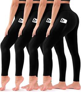 Leggings de yoga sin costuras color granate de secado rápido para mujer, 100% algodón, cintura alta, con logo personalizado, pantalones ajustados para mujer en venta - Product Image 5