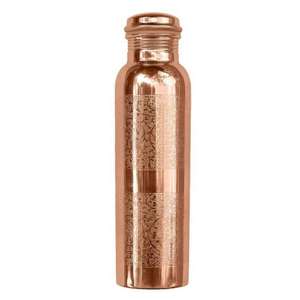 Juego de botellas de agua de cobre con tapa roscada, acabado martillado, portátil, estilo tradicional chino, con tapas - Product Image 4