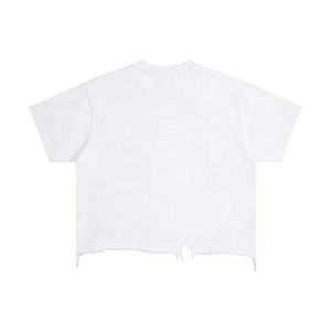 T-shirt Homme Personnalisé Col Rond en Coton Épais à Épaules Tombantes, Coupe Oversize avec Patch Appliqué, Coupe Courte et Ample - Product Image 2