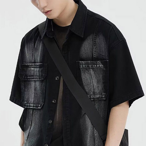 OEM <b>Mens</b> Denim Jean <b>Jacket</b> Casual Outwear Fall <b>Jacket</b> Denim Button up Coat Oversize Denim <b>Jacket</b> for <b>Men</b> acidwash fashion casual - Product Image 6