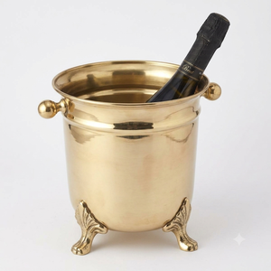 Popular Round Copper Ice Bucket Metal Vintage Style Rust Resistant Party <b>Cooler</b> Beverage Holder Bar Ware Wine <b>Cooler</b> - Product Image 5