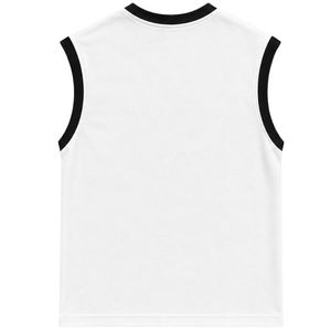 Camiseta sin Mangas Blanca con Diseño Gótico Bordado en Negro, Chaleco Casual de Verano para Mujer, Cuello Redondo, Tops de Moda Personalizados - Product Image 2