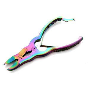 Coupe-ongles robustes arc-en-ciel de 6 pouces, professionnel, double action, en acier inoxydable, pour podologie, salon et usage domestique - Product Image 1