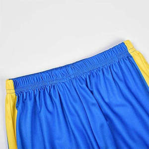 Ensemble de veste matelassée sportive unisexe à blocs de couleur bleu jaune vert coupe-vent imperméable avec fermeture éclair et col rabattable coupe régulière - Product Image 2