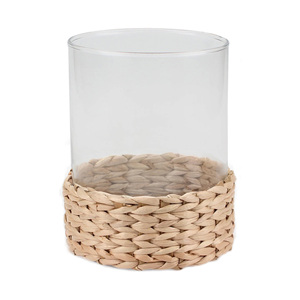 Water hyacinth tumblers with logo accept glass holder made in Vietnam hand weave tumbler <b>boots</b> - Product Image 5