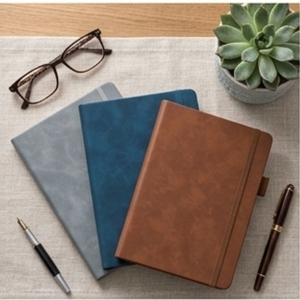 <b>A5</b> PU Leather Side Pen Holder Notebook Multicolor Business Planner with Custom Logo for Office Writing - Product Image 4