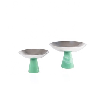 Assiette de service en acier inoxydable poli | Cuisine de luxe moderne Table à manger Plat décoratif Accueil Café Événements Passe au lave-vaisselle Bpa - Product Image 2