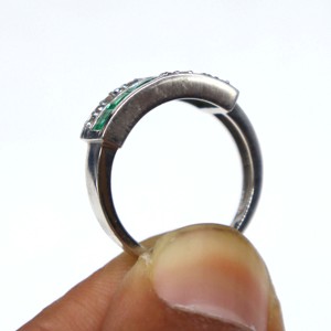 <b>Emerald</b> with Diamond Cut Gemstone <b>Ring</b> 925 Sterling <b>Silver</b> <b>Ring</b> Wholesale Natural <b>Emerald</b> Stone <b>Silver</b> Gift <b>Ring</b> Jewelry - Product Image 6