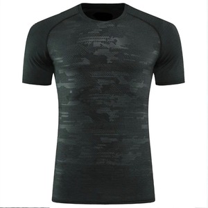 T-shirt de compression pour homme de qualité supérieure, manches courtes, vêtements de sport respirants et extensibles, t-shirt de compression athlétique - Product Image 1