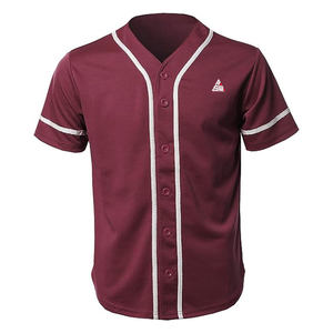 Camiseta de Béisbol Negra Personalizada para Hombre, Uniforme de Equipo con Botones, Camisa Deportiva Transpirable de Poliéster, Diseño Liso, Venta al Por Mayor OEM - Product Image 3