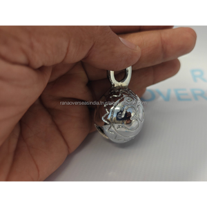 Campanas Colgantes Modernas de Latón Plateado OM para Decoración de Puertas y Paredes del Hogar, Meditación, Yoga, Puja Espiritual, Artículo de Regalo - Product Image 5