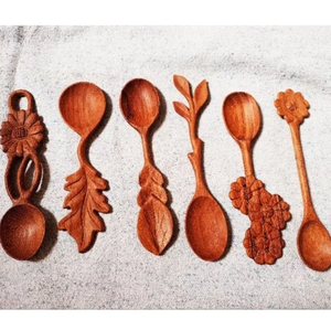 Petite cuillère en bois artisanale du Vietnam, vente en gros, étiquette personnalisée, cadeau artisanal - Product Image 6