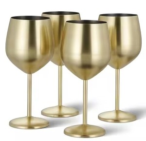 Brass/Copper <b>Goblet</b> <b>Wine</b> Cup Reusable Drinking Chalice 301-450ml Classic Design for Home Bar Kitchen Party and Restaurant - Product Image 3