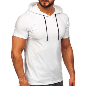 Camiseta sin mangas con capucha para hombre, chaleco deportivo ajustado para gimnasio, camiseta con capucha sin mangas para culturismo - Product Image 6