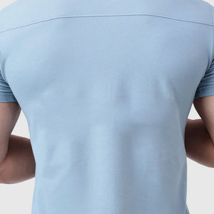 เสื้อยืดสีพื้นผ้าถักเนื้อนุ่มทรงสปอร์ต 100% ผ้าฝ้าย สีตามสั่ง ขายดี ราคาโรงงาน ขายส่ง - Product Image 5