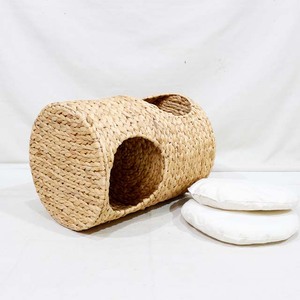 Meilleures ventes : Nouvelle conception écologique, Condo tour à 2 niveaux pour chats et chiens, en jacinthe d'eau, avec coussins amovibles, petit modèle monobloc pour animaux de compagnie d'intérieur - Product Image 6