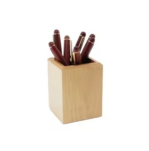 Simple Design Wooden Pen Holder for Hot Sale Office Table Top Decorate Pen Holder Luxuries Desktop Storage Box At Low Cost - Product Image 1