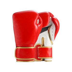 Gants de boxe en cuir pour hommes, pour l'entraînement et le sparring, respirants, avec sangle de poignet réglable, utilisation en extérieur, tailles 6oz/8oz - Product Image 2