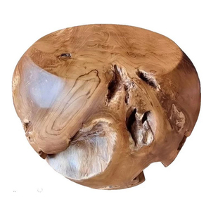 Seating Furniture Premium Natural Teak Root Organic Wholesale Ball <b>Stool</b> Solid Wood Rustic Apartment <b>Bedroom</b> Handmade Home Decor - Product Image 1