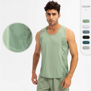Bulk <b>Men</b> Knitted Plus Size Tank Tops Gym <b>Stringer</b> <b>Vest</b> Fitness Shirt Breathable Eco-Friendly Quick Dry Cotton Workout Running - Product Image 2