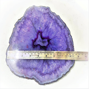 Purple <b>Agate</b> Stone Platter <b>Agate</b> Slices Wholesale Gemstone Slices with Rough Edge Crystals Healing Quartz Serving Platter - Product Image 1